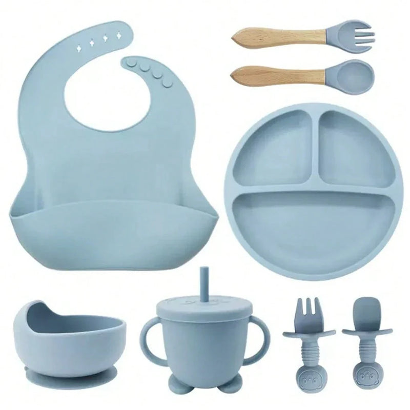 Kit Introdução Alimentar de Silicone para Bebê  - 8 peças
