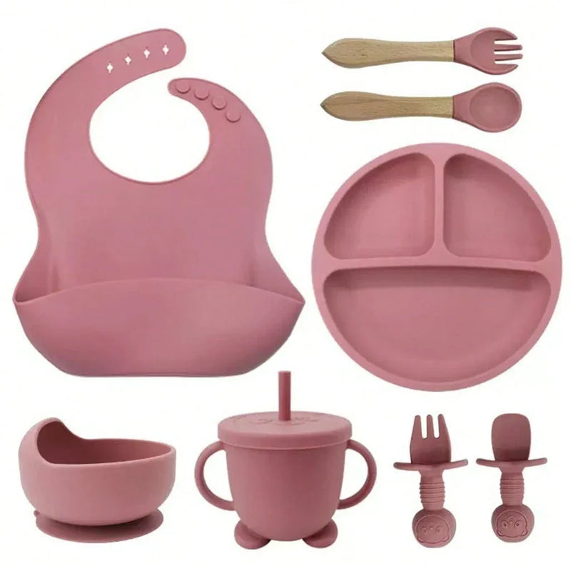 Kit Introdução Alimentar de Silicone para Bebê  - 8 peças