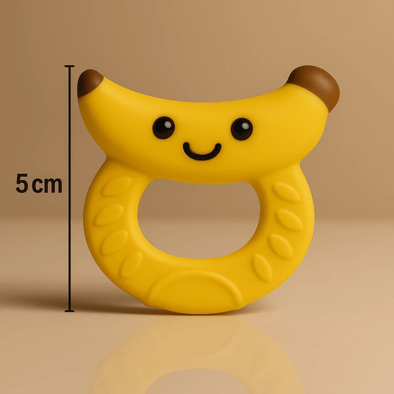 Kit 3 Mordedor Frutinhas para Bebês - 100% Natural