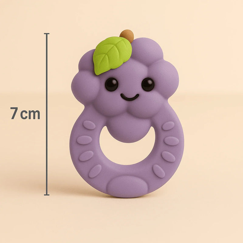 Kit 3 Mordedor Frutinhas para Bebês - 100% Natural