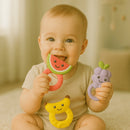 Kit 3 Mordedor Frutinhas para Bebês - 100% Natural