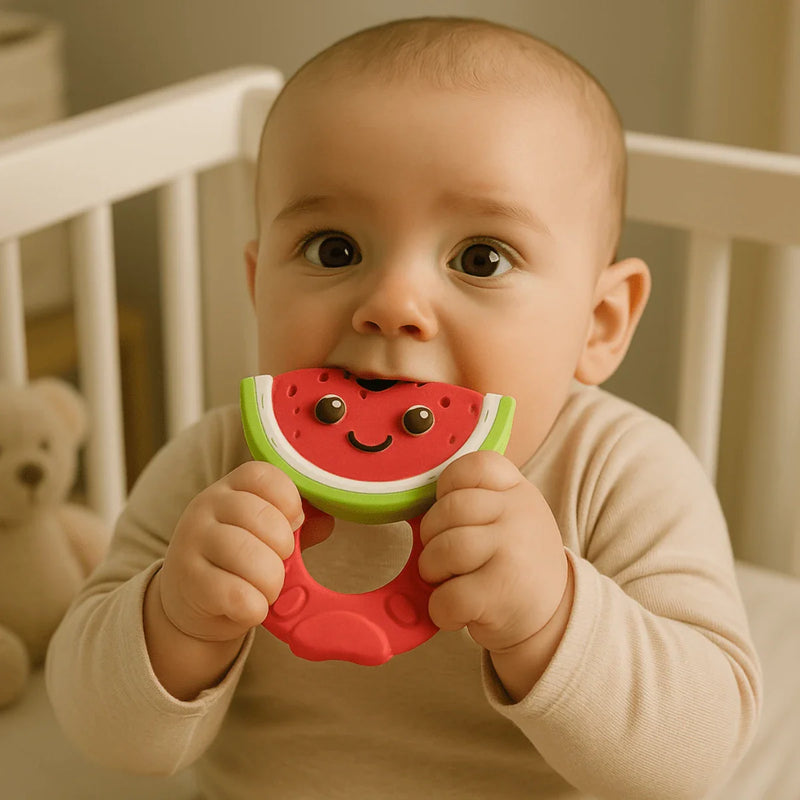 Kit 3 Mordedor Frutinhas para Bebês - 100% Natural