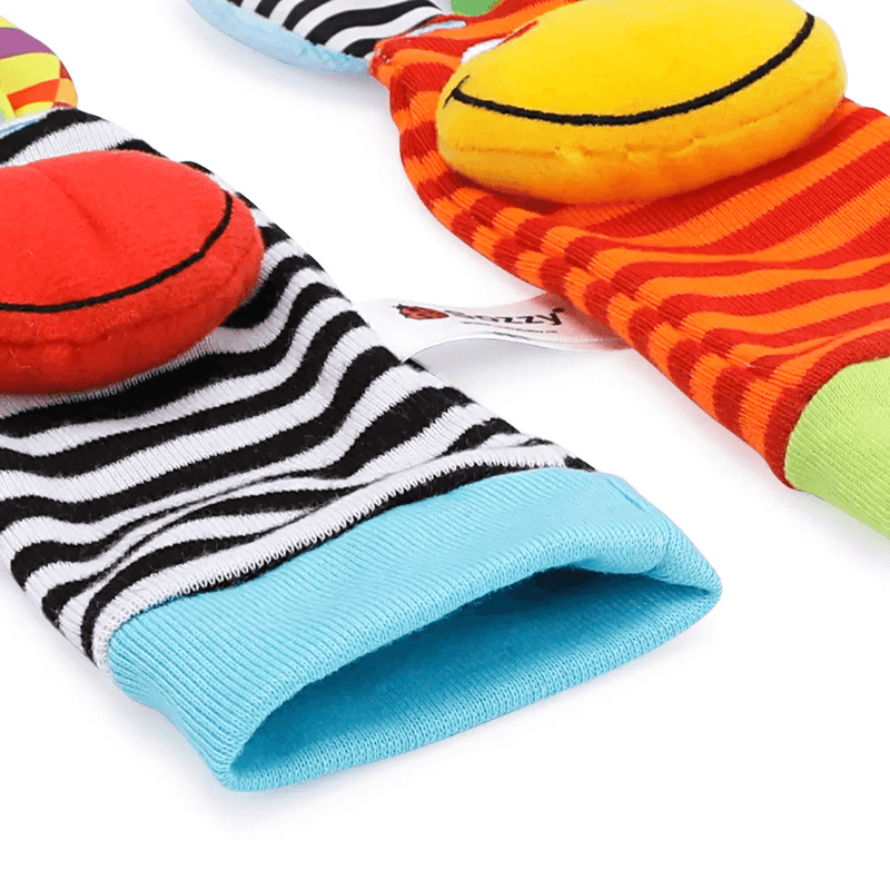 Par de Meias e Pulseiras Sensorial Baby - Kit c/ 2 pares