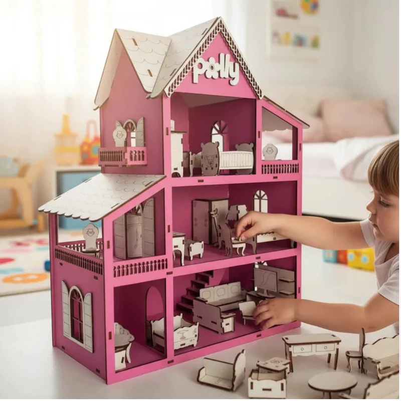 Lar das Bonequinhas| Casinha em MDF para Montar