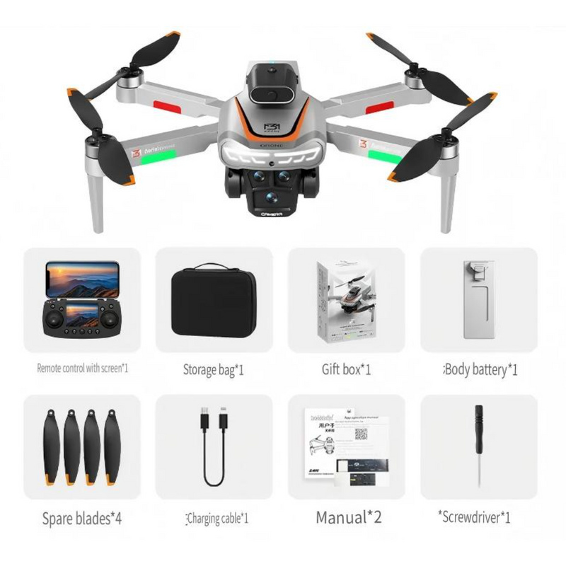 Professional 4K Camera Drone with 5G FPV & Screen Remote