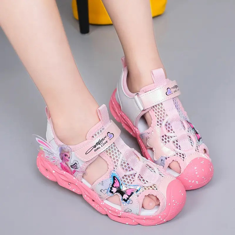 Sandália Infantil Feminino Frozen com LED