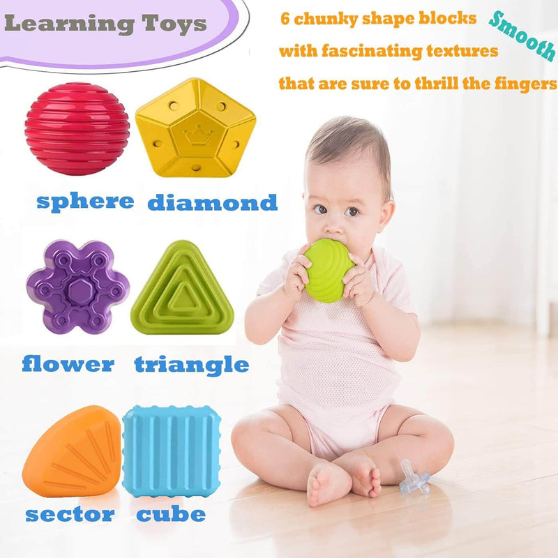Toy 6 Pc Multi Sensory Shape