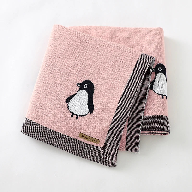 Manta para Bebês Pinguim - 100% Algodão