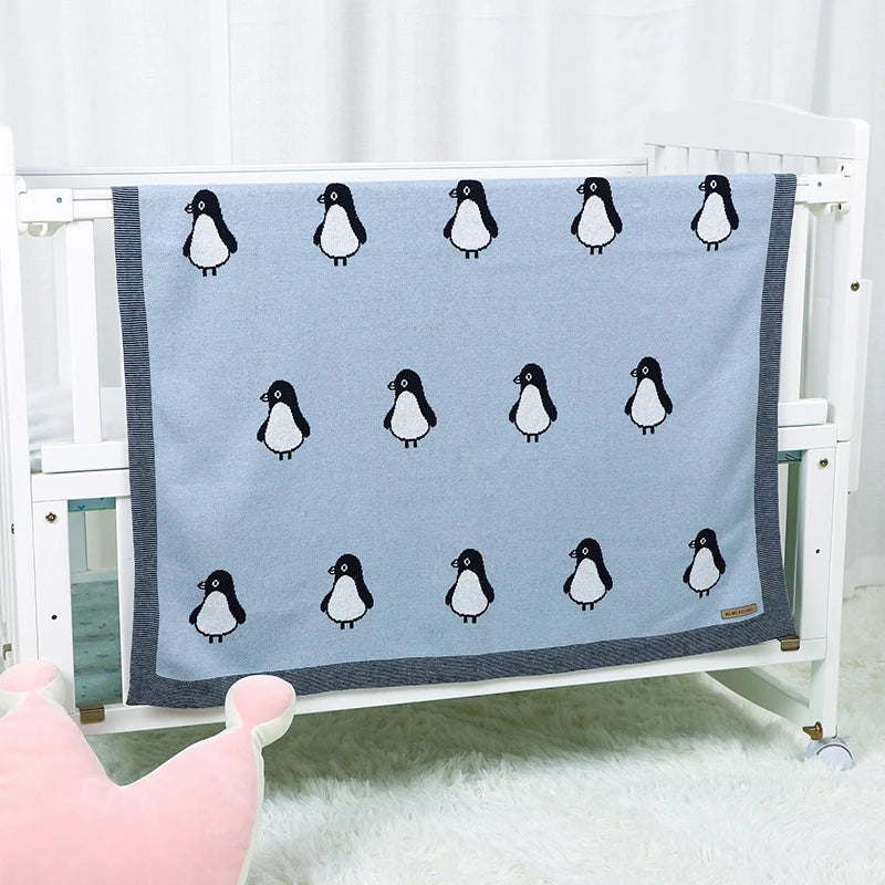 Manta para Bebês Pinguim - 100% Algodão