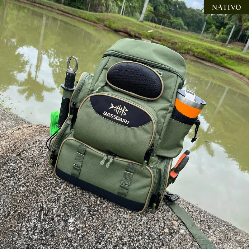 Mochila Para Pesca Multifuncional Profissional - Bassdash