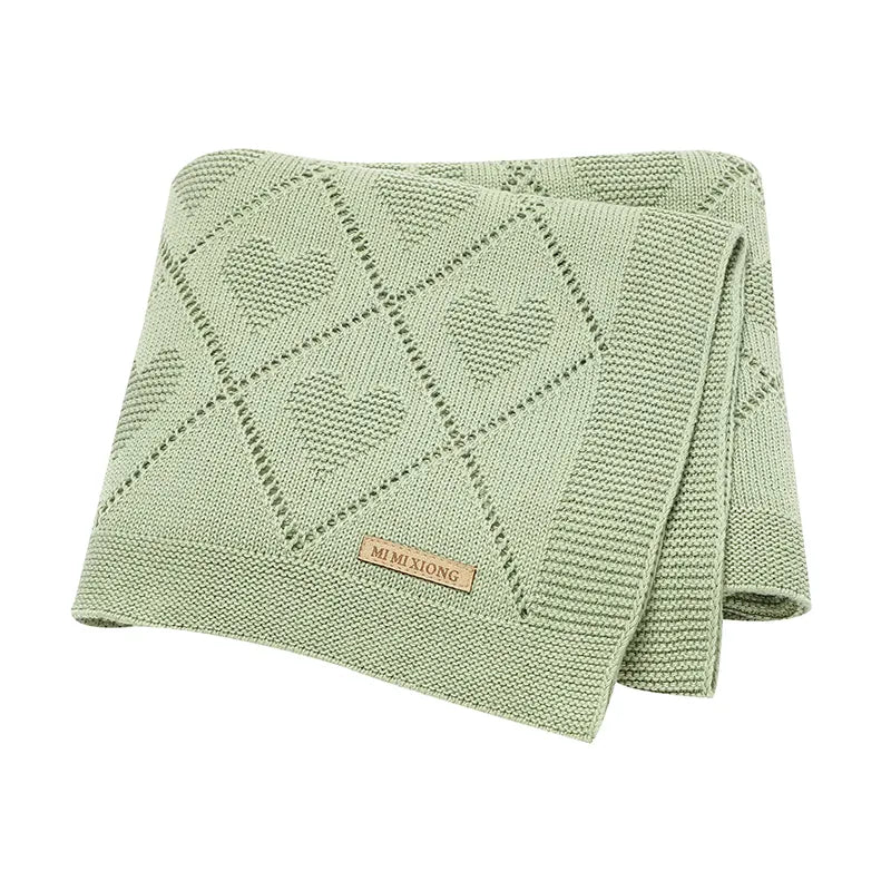 Manta Baby Love recém-nascido- Fio 100% algodão 70X90cm