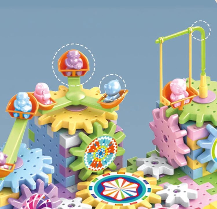 Blocos de Engrenagem 3D PowerPlay - Brinquedo elétrico