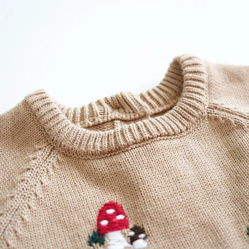 Macacão Tricot para bebês - Cogumelo