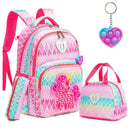 Kit Escolar para Menina Popit- Mochila, Lancheira, Estojo e Pingente