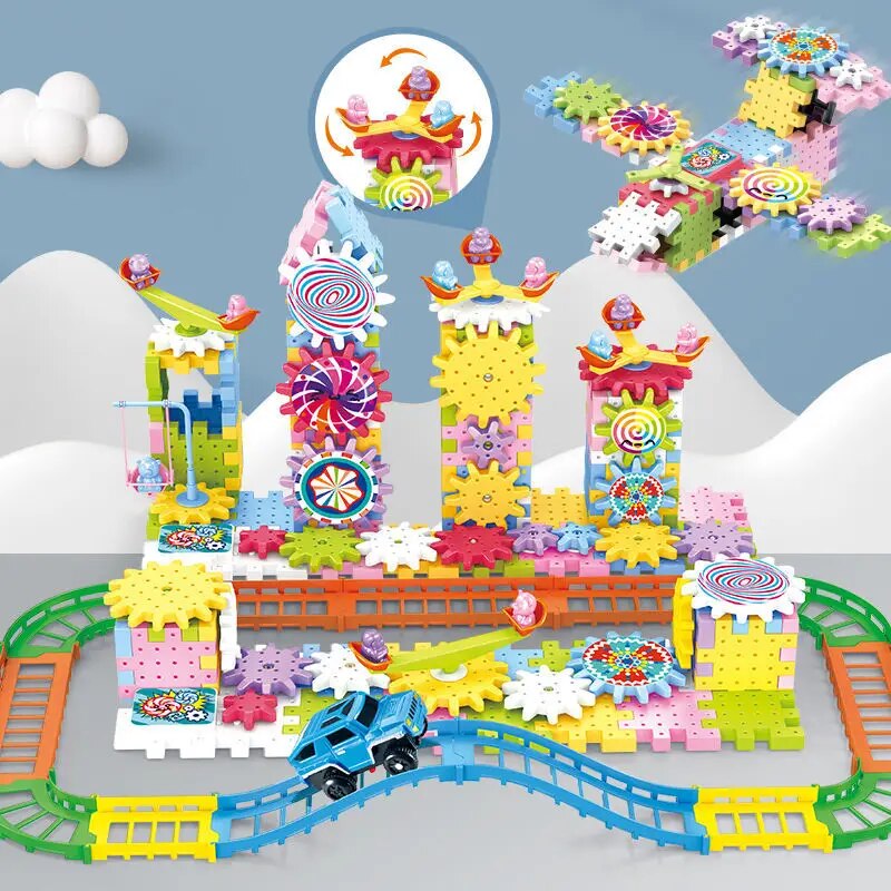 Blocos de Engrenagem 3D PowerPlay - Brinquedo elétrico