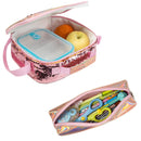 Kit Escolar para Menina com Lantejoulas - Mochila, Lancheira e Estojo