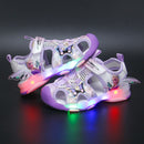 Sandália Infantil Feminino Frozen com LED