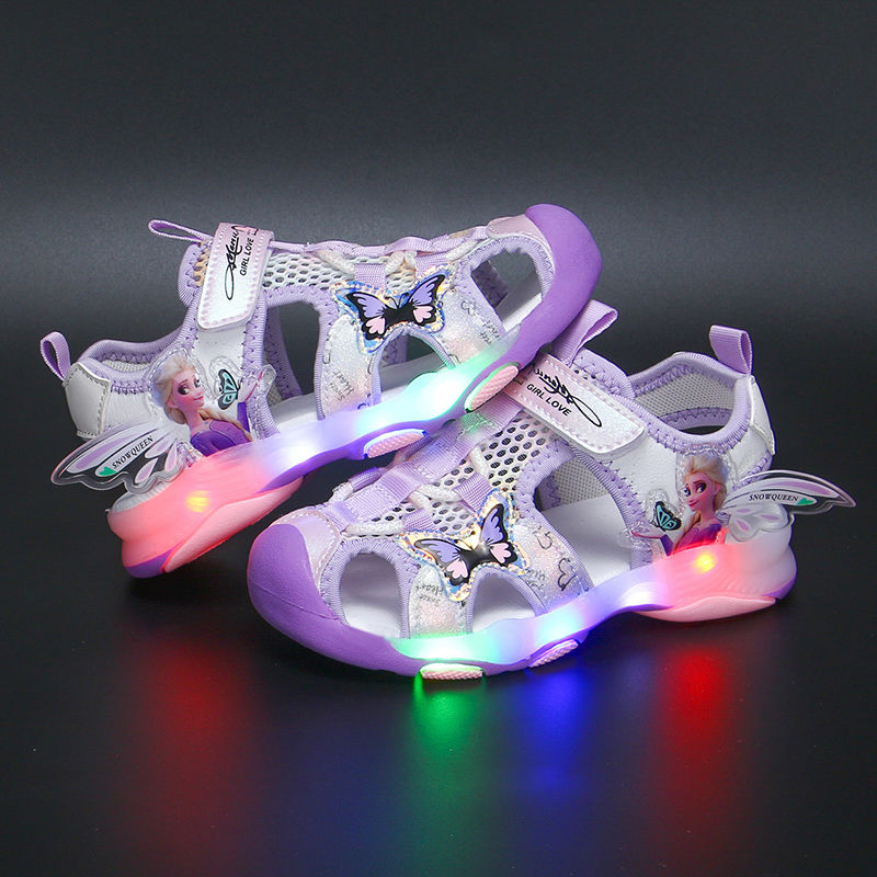 Sandália Infantil Feminino Frozen com LED