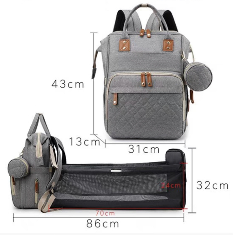 Bolsa Maternidade- Vira Berço portátil 2 em 1