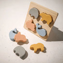 Brinquedos montessori madeira 3d aprendizagem da infância em silicone formas animais