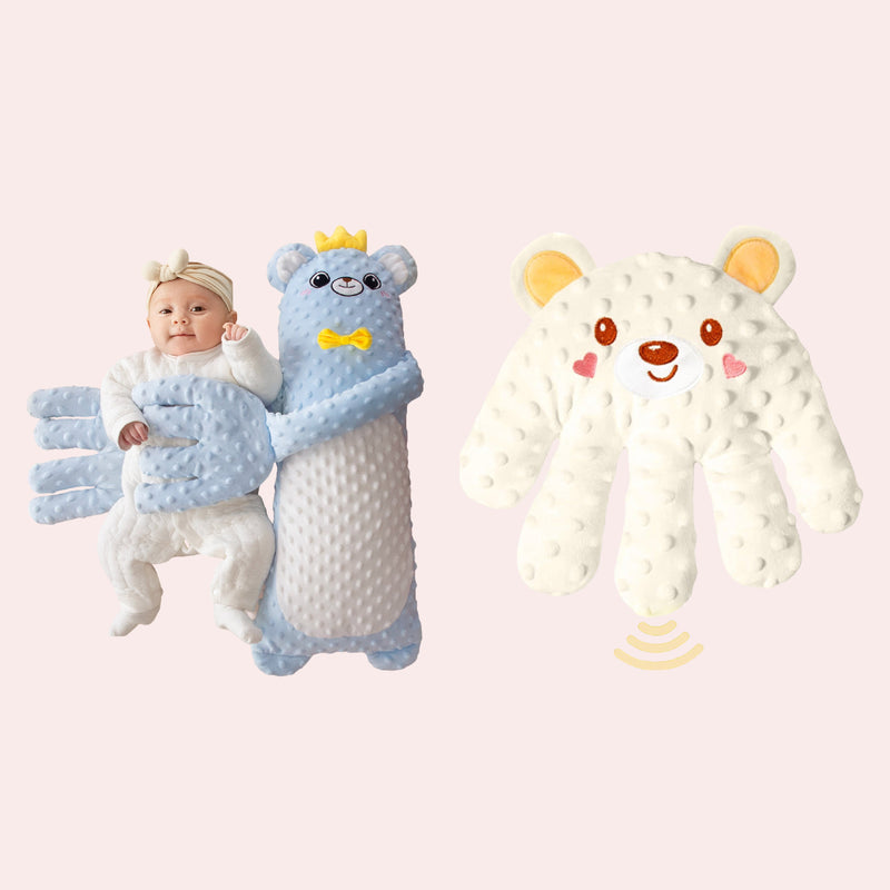 Kit Calmante para o Sono do Bebê – Tapetinho com Toque Suave & Mão Calmante Portátil