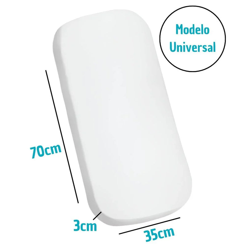 Colchonete Para Carrinho Moises Capa Removível 100% Algodão