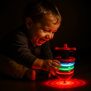 Pião Mágico Musical - Luz, Som e Diversão em um só brinquedo!